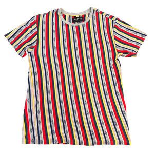 Pacsun T-Shirt Mens S Colorful Native Western Aztec Striped Pattern Crew Neck